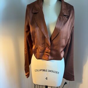 Noisy May Copper Satin Blazer